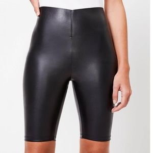 NWT LOFT Faux Leather Bike Shorts